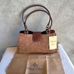 Patricia Nash Women's Napa Etched Floral Collection Rienzo Satchel Bag BNWT